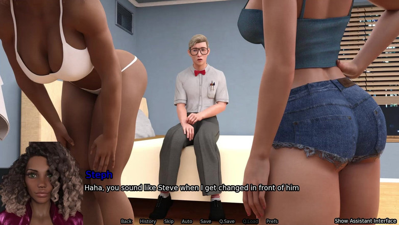 Studio-77: Sexbot steph route # 1 juego de porno animado - bombón de raza...