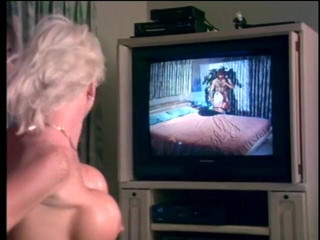 Old Good Porn: Hot blonde milf with big tits gets cock during viewing...