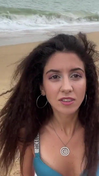 Babe Can I Cum on Your Tits? - Cock Flashing on the Beach