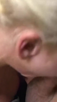 Deepthroat Blonde Slut Gagging with Bulging Throat Overflow