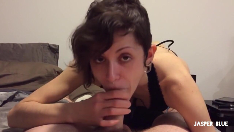 Jasper Blue: Lingerie cum in mouth blowjob