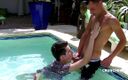 Crunch Boy: Two french dudes fucking in exhib swimming pool for fun