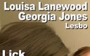 Edge Interactive Publishing: Georgia Jones &amp;amp; Louisa Lanewood lesbo liếm con cu giả màu...