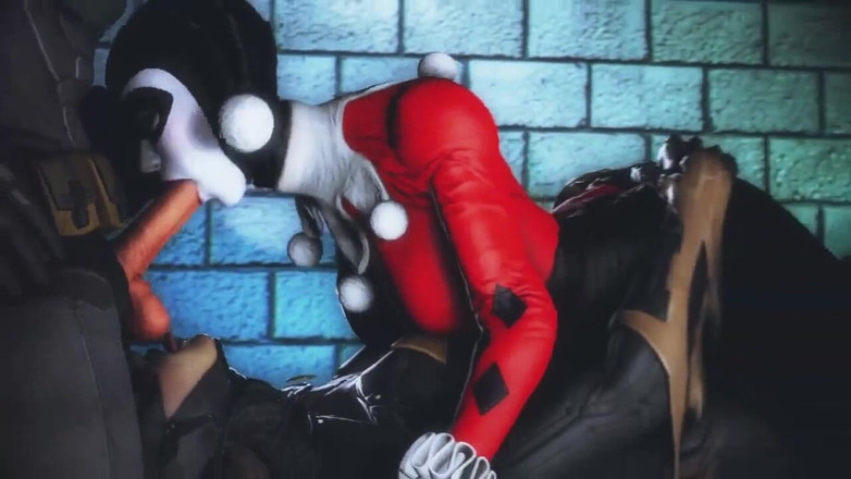 Velvixian 3D: Harley X batgirl delar batmans enorm kuk