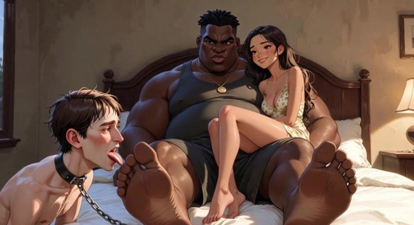 YOUR BEST FANTASY: Foot Slave Husband Cleans Wife's Feet with His Tongue - Femdom