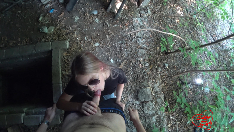 SOboyandSOgirl: Thug-girl sucks cock and eats cum outdoor - SOboyandSOgirl