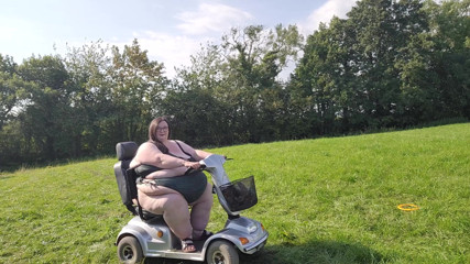 SSBBWLadyBrads: Riding my new mobility scooter