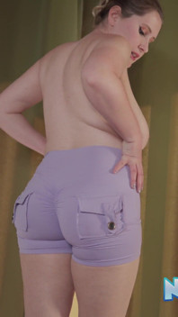 Busty Emma Shay Performs Nude Yoga and Masturbates