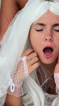 Runaway Bride Gets Fucked Doggystyle and Gets a Juicy Load of Cum in Her Mouth