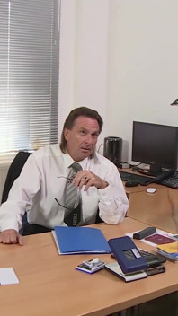 Blonde girl fucked in the office