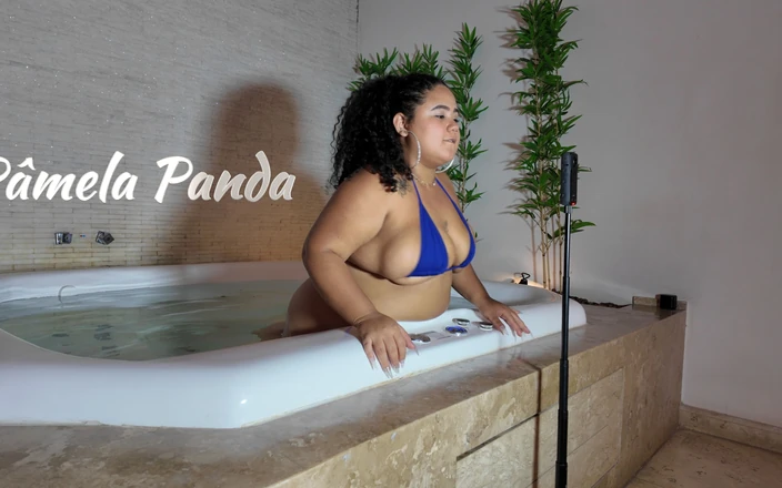 Pamela Panda: Bikini Girl Alone in Hot Tub Behind the Scenes Bonus...