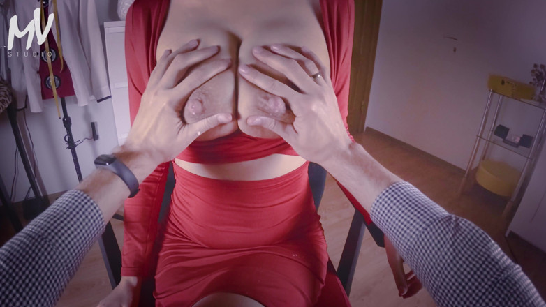 MarVal Studio: Marval Perfect Milky Saggy Big Boobs Lactating Everywher. POV with...