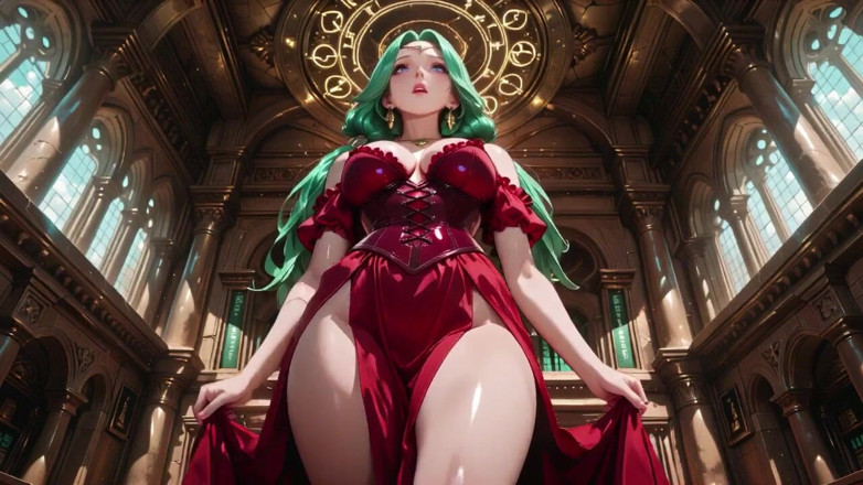 Tay Swift X: Drowned in Green Liquid, She Lies Lazily Stroking Her Ass...