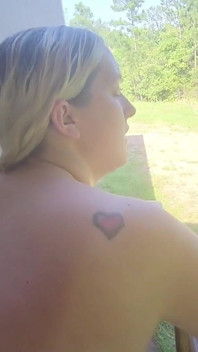 Getting Fucked Outside and Letting Him Cum on My Face and Chest - Mama_foxx94
