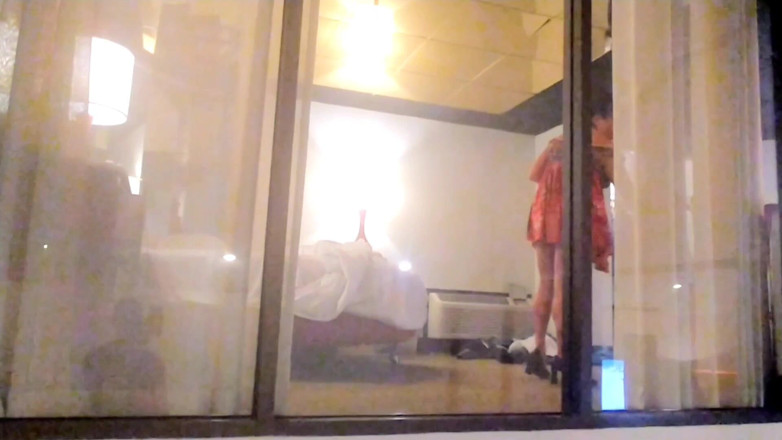 Estebanyanna: Caught Watching Her in Hotel Window and She Gives Him...