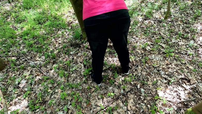 Bouncy Tits Action: Ass, Pussy and Tits Whipping in the Woods
