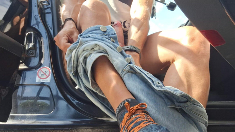Hotsportfitboy: Car Jerk Off – I Love Stroking My Hard Cock Where...