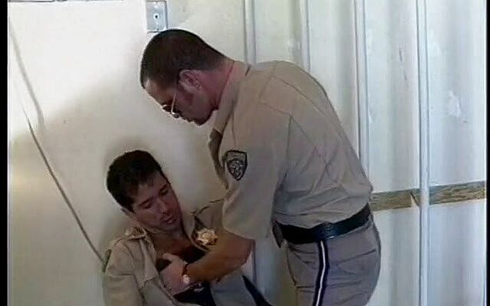 Gays Case: Horny cop bent over fucked in the ass against chair