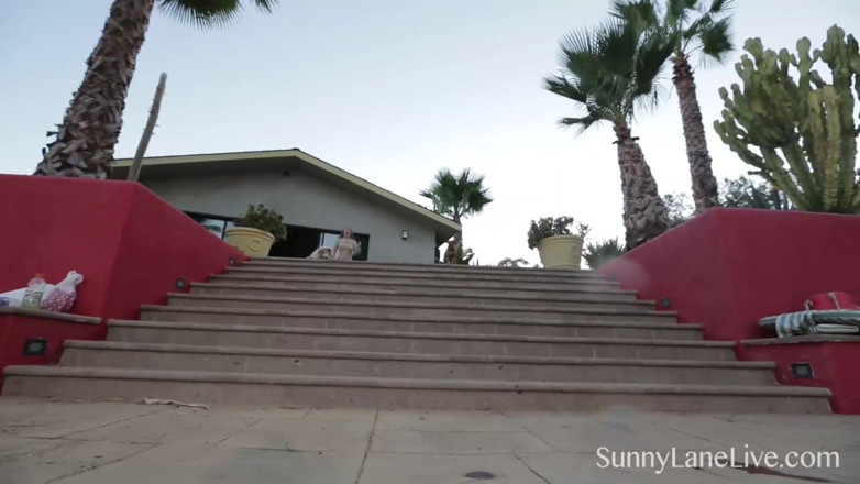 Sunny Lane: Sunny Lane sucks cock in the pool!