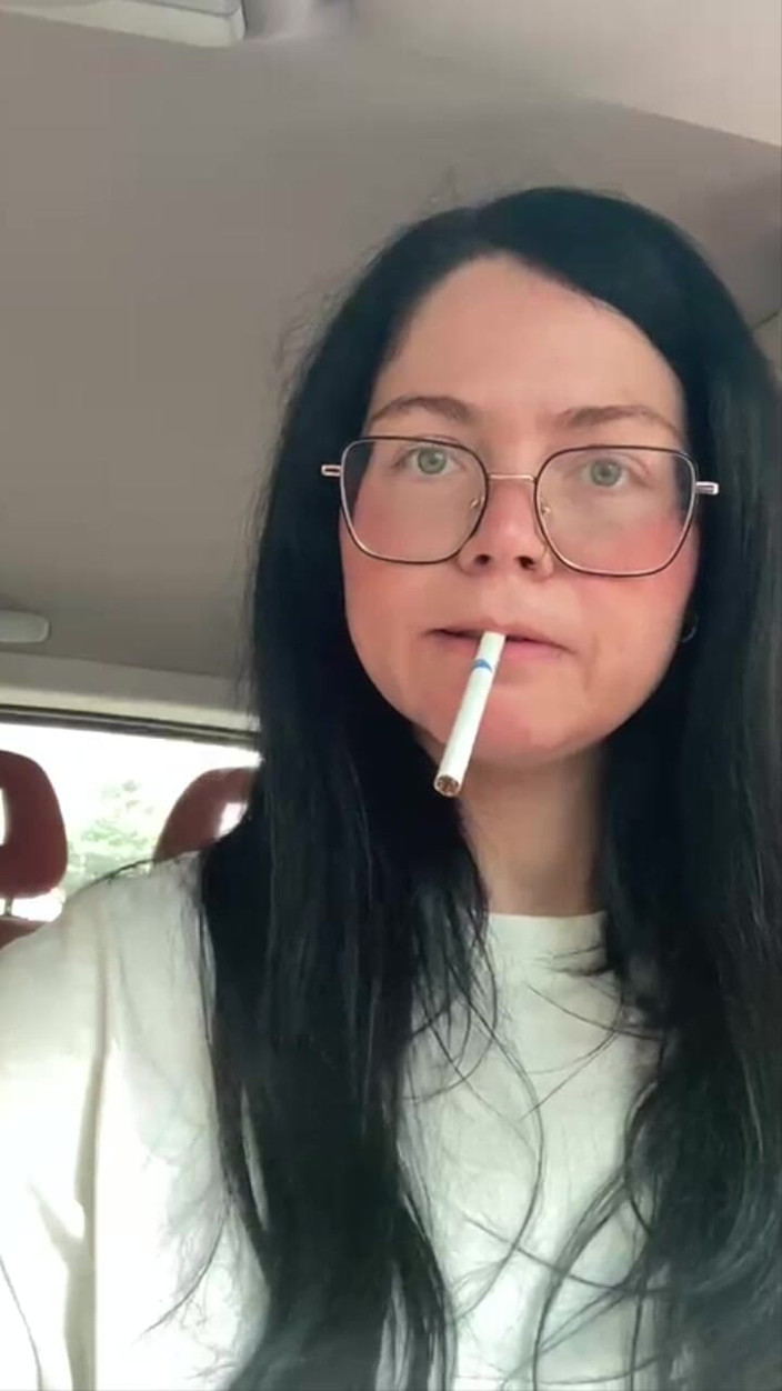 Shione Cooper: Smoking During Driving in My New Glasses