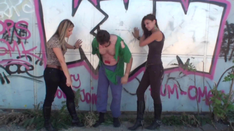 Femdom Austria: Kicking the Poor Tramp