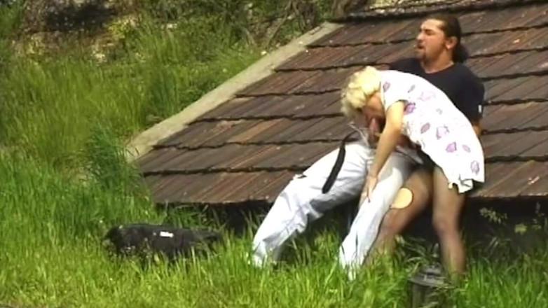 My German Amateurs: Blonde Amateur Takes Cock on Outdoor Roof
