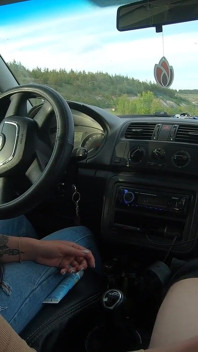 [remastered] Nervous Risky Car Handjob on the Road
