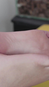 Slut Blonde Blowjob and Footjob a Big Black Dick