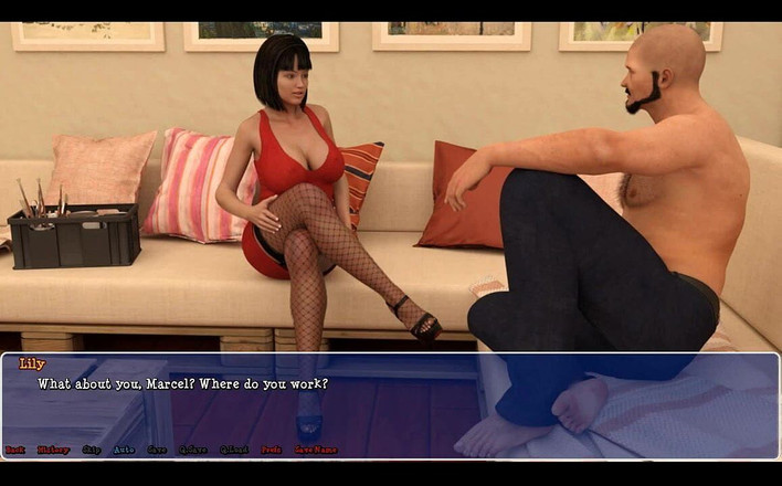 Erotic Krisso: Crinul valei - superba matură sexy este pictată.