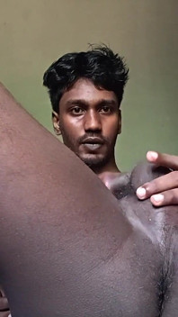 When I Am Bored and Alone at My Home I Love to Make Myself Horny, Playing with My Balls and Cum