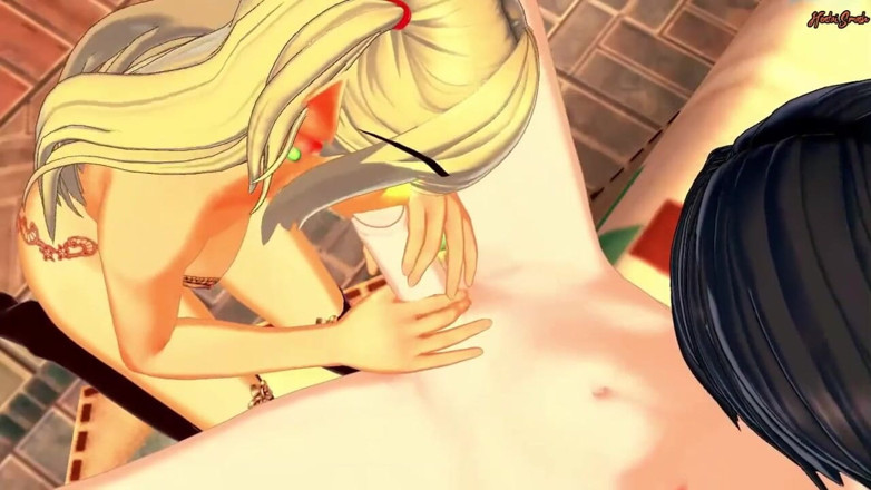 Hentai Smash: Hot Warcraft Elf in lingerie does 69 then gets mouth fucked,...