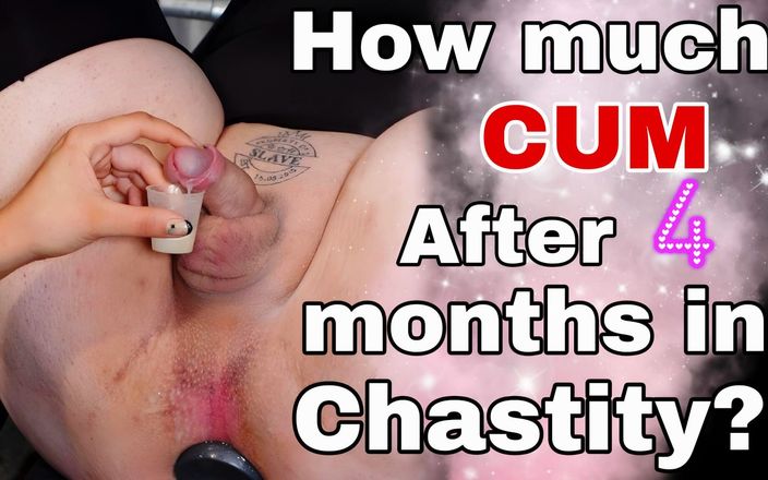 Training Zero: How Much Cum After 4 Months in Chastity Femdom Cock Milking...