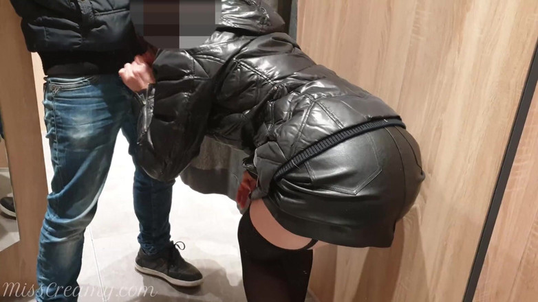 Miss Creamy: Public Sex - Hot Teacher Flashing and Sucking My Dick in...