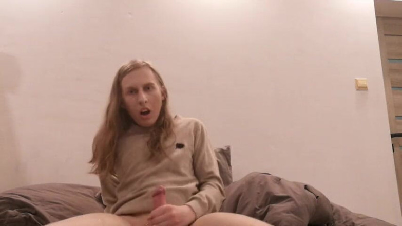 Wiki Se'lai: Another vid from Polish sissy that cums