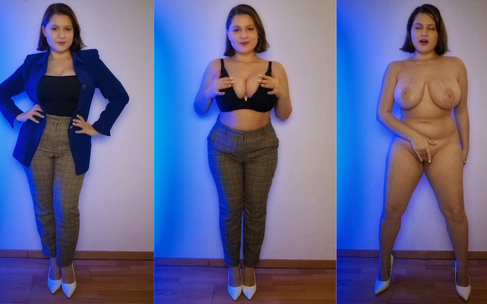 Tina Angel: 당신은 그녀의 완벽한 곡선을 노출, 옷을 벗고 굽힘 섹시한 동료에 대한 환상