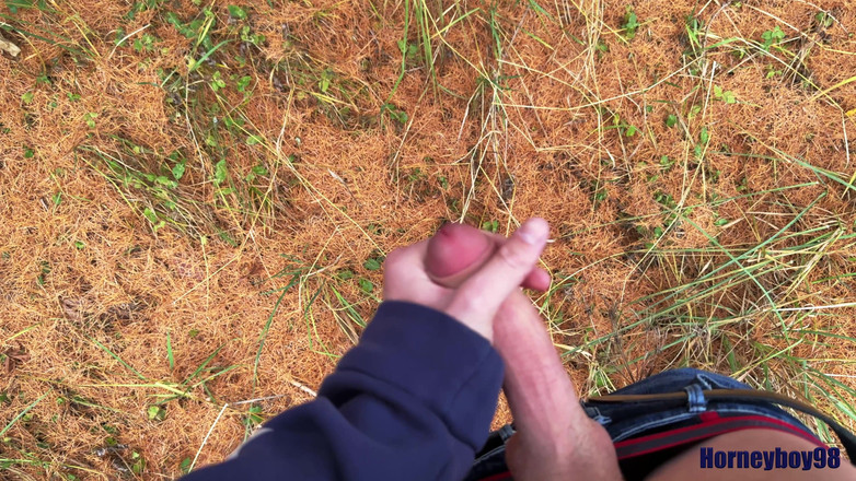 Horneyboy98: Twink Wixt Na Podzimní Den V Lese A Stříkat Nadržený