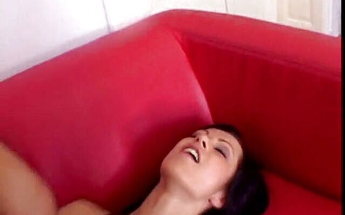 Anal Invasion: Sexy brunette gets anal fuck and cum in mouth