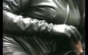 The flying milk wife handjob: Smoking wife in leather gloves jerking me 2