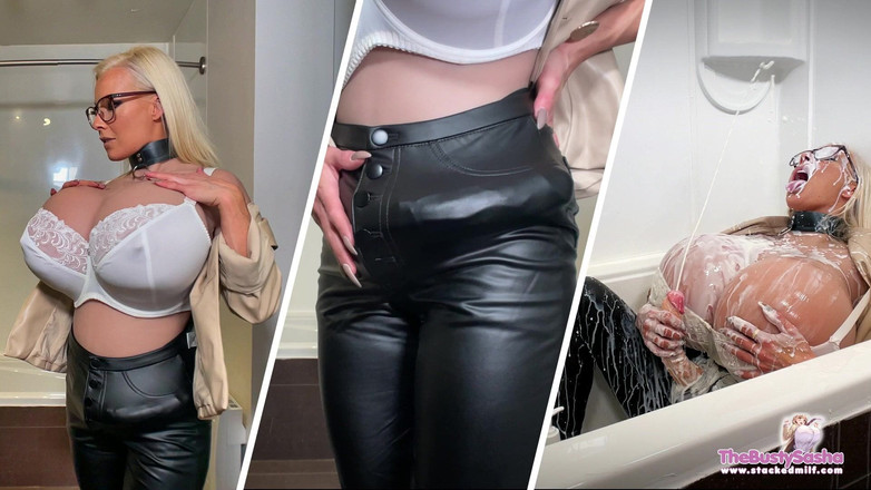 TheBustySasha: Fetiš self výstřik na obličej a inflace koz