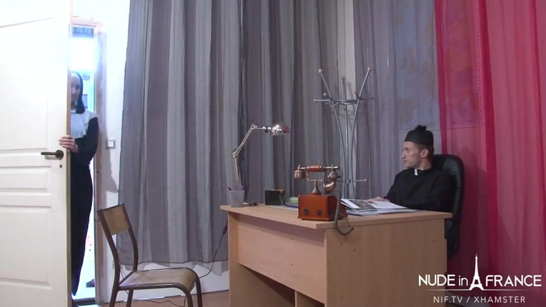 Nude in France: Naughty young french nun hard anal pounded with cum to...