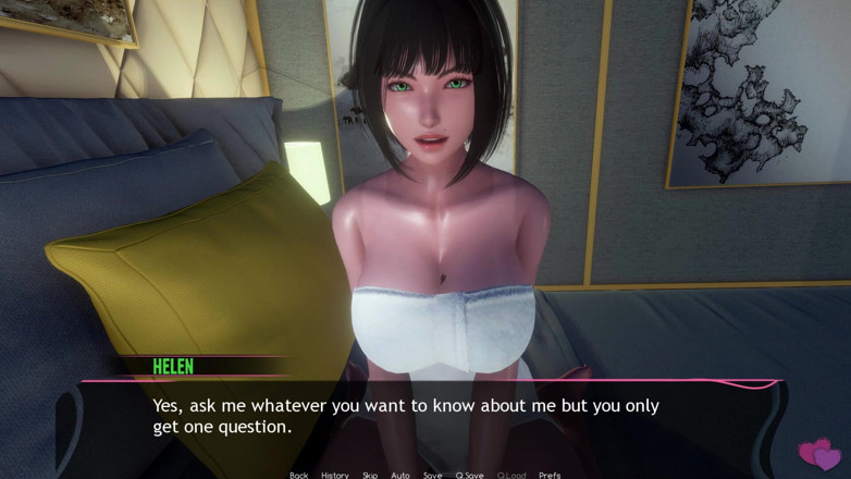 3D Cartoon Porn: Murmur 14: Adam &amp; Teacher Helen Love Hotel Boob Press Kiss &amp; Self-finger