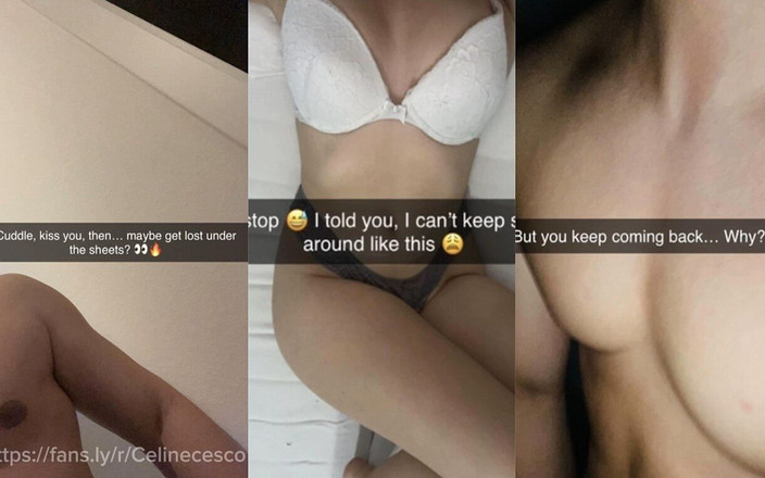 Celineandcesco: 饥渴的妻子现在想要，但丈夫不在身边，所以她在社交媒体上发短信给她的绿帽奴朋友出轨