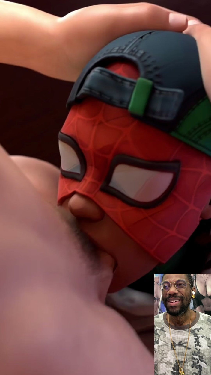Good news media: mörkhyad Spider-Man slampa deepthroating Spooder-man's Thicc Hard Ass Cock