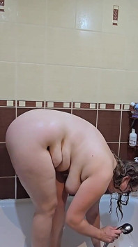 Real BBW Thick Wife Shower Routine - Wet Shower, Pussy Shave & Skincare