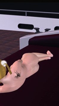 Gadis hot rambut pirang lagi asik masturbasi pakai botol, anal plug & jilat memek hentai 3d