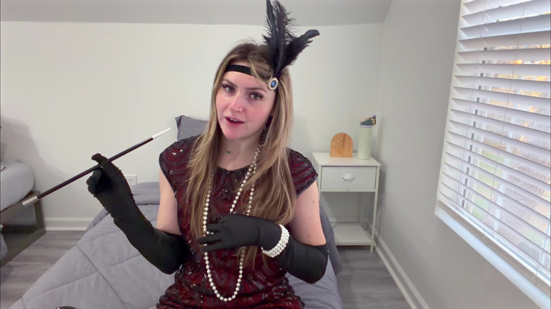 Kink in Time: London Evans' Roaring '20s Self-bondage Seduction 4K POV Captive Fantasy Awaits!
