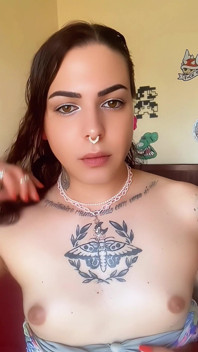 Sexy Trans Girl Emma Ink's Intense Solo Toy Session