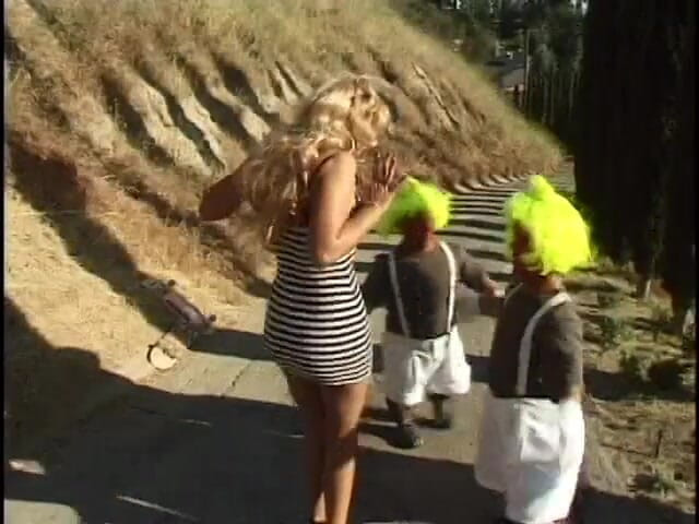 Fetish Media: Blonde girl gets hard fucked by midgets