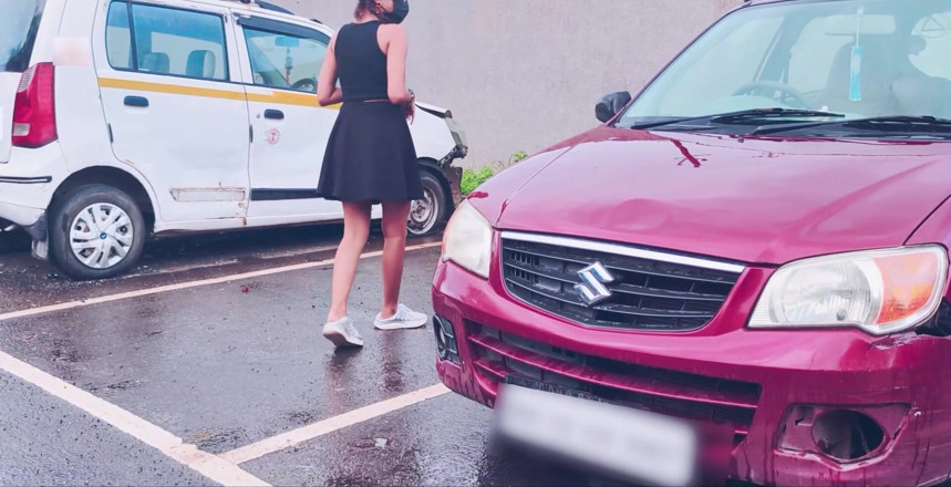 Ziya: Stranger Car Tyre Squirt, Road Side Pussy Finger and Squirt...