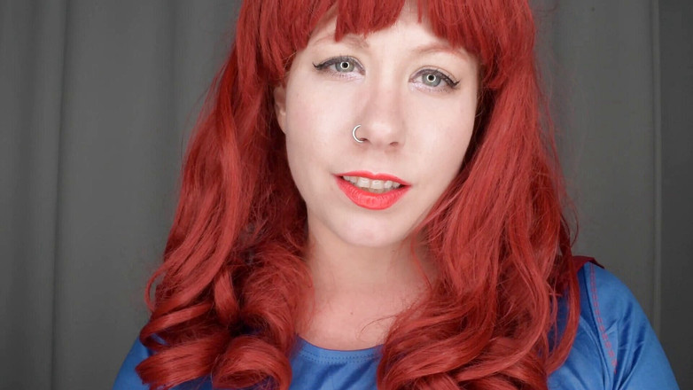 Deanna deadly: 邪恶的超级女孩需要你的精液红色口红挑逗和joi